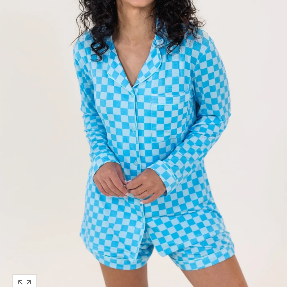 NEW IN PACKAGE In My Sundays Blue Check Medium Set
